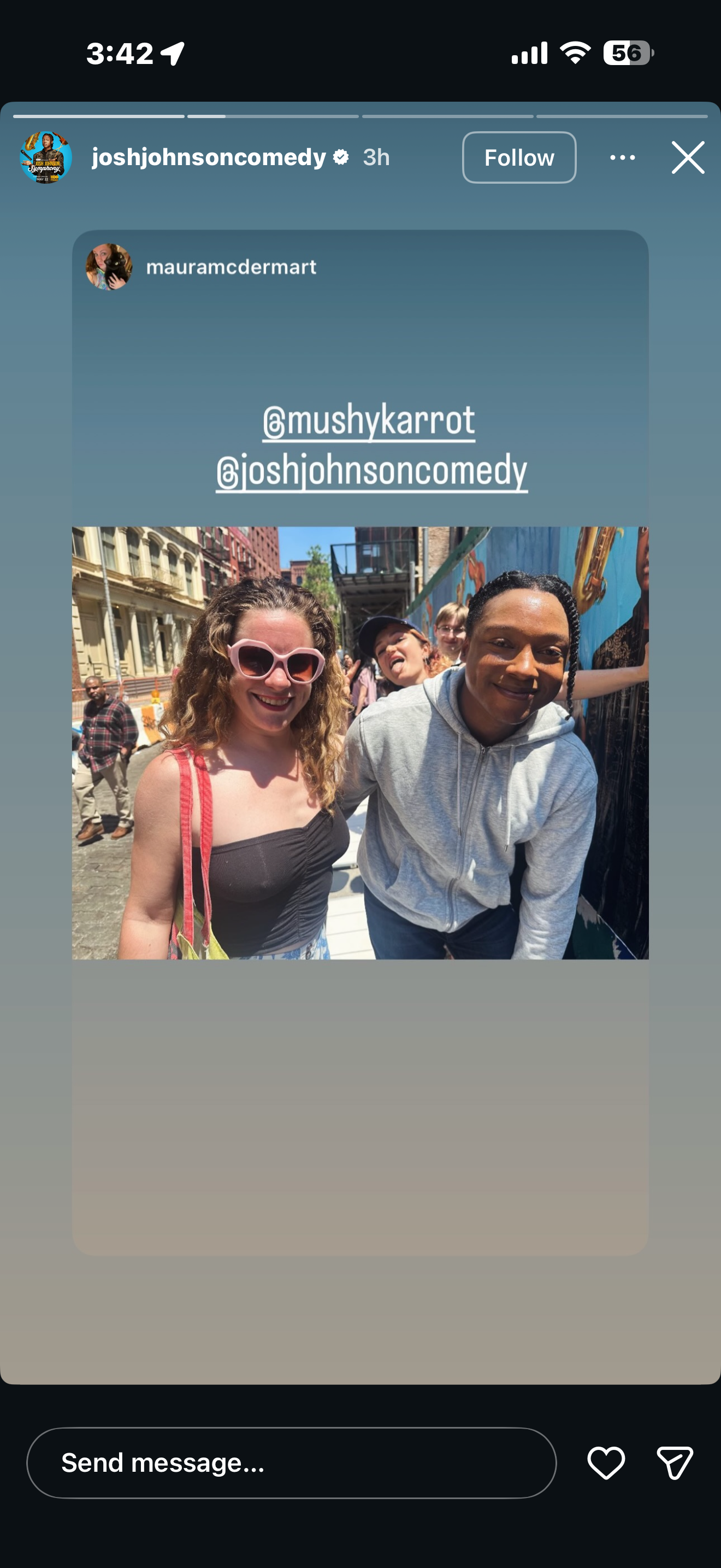 Josh Johnson - Instagram Story 2